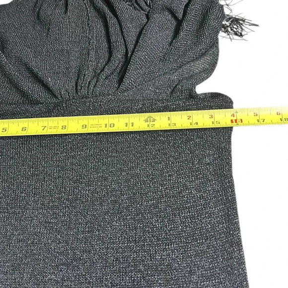VTG KOKOMO. poncho sweater ,fringes,sheer,loose knit,PTP 16” to  23”,one size - Picture 8 of 16